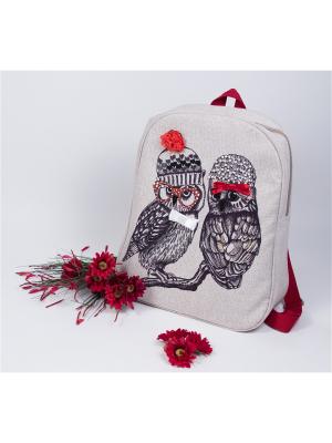 Набор для шитья и вышивания текстильная сумка Совушки-подружки Матренин Посад. Цвет: серый