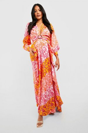 Платье макси с цветочным вырезом для беременных , розовый Boohoo