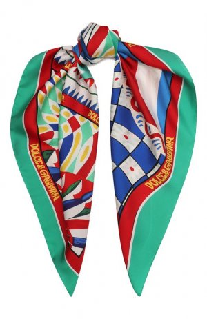 Шелковый платок Dolce & Gabbana. Цвет: зелёный