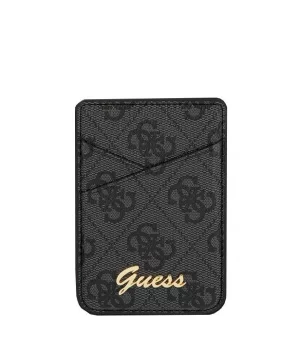 Кредитница унисекс CG Mobile Wallet Cardslot Magsafe 4G Trangle logo черная Guess. Цвет: серый; черный