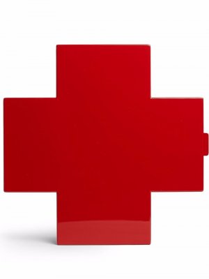 Настенный шкафчик в форме креста Cappellini. Цвет: красный