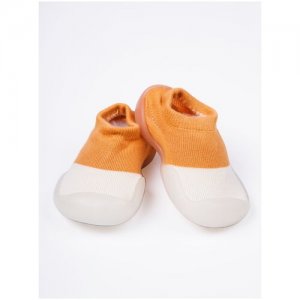 Ботиночки-носочки детские First Step Pure хаки, с дышащей подошвой, размер 24 Amarobaby