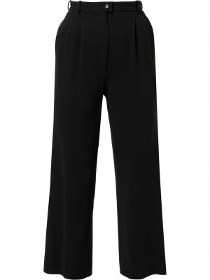 Укороченные брюки 1990-х годов с логотипом Chanel Pre-Owned. Цвет: черный