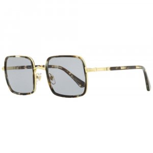 Квадратные солнцезащитные очки унисекс PO2475S 1100R5 в полоску коричнево-золотые 50 мм Persol