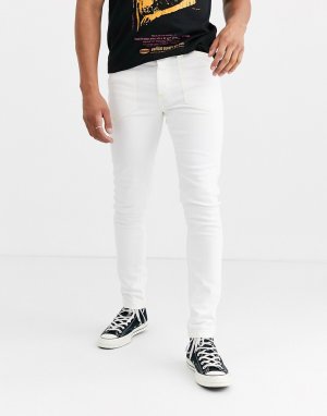 Белые джинсы скинни с контрастными швами -Белый Heart & Dagger