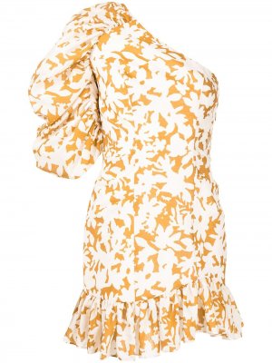 Платье мини Dana с цветочным принтом Acler. Цвет: коричневый