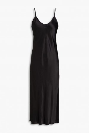 Атласное платье-комбинация миди ENZA COSTA, черный Costa