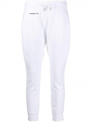 Укороченные спортивные брюки Dsquared2. Цвет: белый