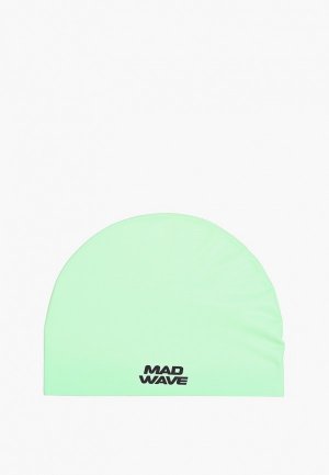 Шапочка для плавания MadWave Pastel Silicone Solid. Цвет: зеленый