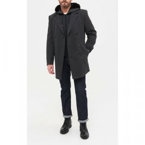 Пальто , размер 44-170, серый MISTEKS design. Цвет: серый