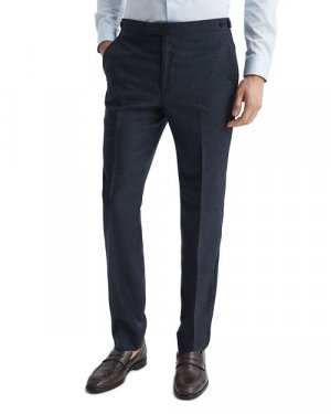 Текстурированные брюки узкого кроя Dunn REISS, цвет Blue Reiss