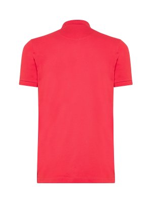 Рубашка-поло с контрастным вышитым логотипом, красный Manuel Ritz. Цвет: красный
