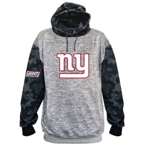 Мужской пуловер с капюшоном и камуфляжным принтом Heather Charcoal New York Giants Fanatics