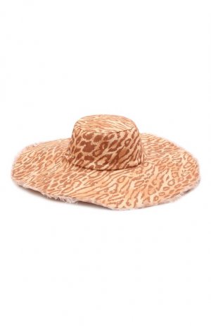 Льняная шляпа Zimmermann. Цвет: коричневый