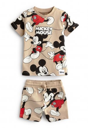 Шорты ALL OVER PRINTED T-SHIRT AND SHORTS LICENSE SET , цвет neutral tan mickey mouse Next