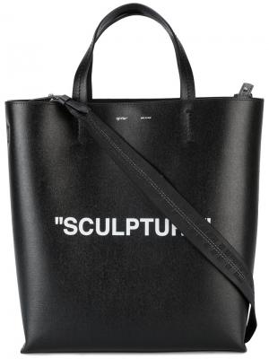 Большая сумка-тоут Sculpture Off-White. Цвет: черный