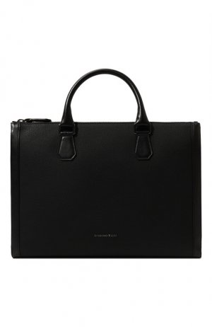 Кожаная сумка для ноутбука Stefano Ricci. Цвет: чёрный
