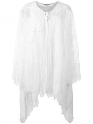 Объемная кружевная блузка Tsumori Chisato. Цвет: белый