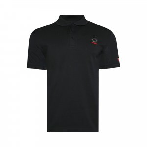 Рубашка-поло с рукавами принтом x Raf Simons, цвет Черный Fred Perry