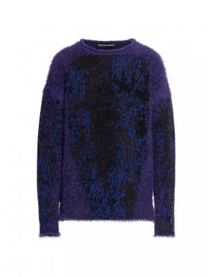 Вязаный свитер с градиентом и волосатым узором , синий Y/Project