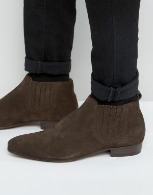 Замшевые ботинки челси Zelus Hudson London. Цвет: коричневый
