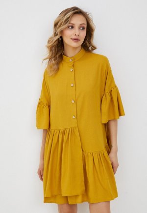 Платье LMP. Цвет: желтый