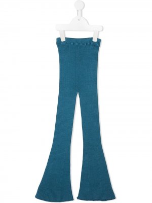 Расклешенные брюки в рубчик Violeta E Federico. Цвет: синий