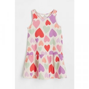Платье , размер 122/128, бежевый H&M. Цвет: бежевый