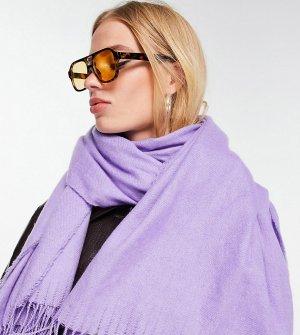Фиолетовый шарф-палантин из переработанных материалов Inspired-Фиолетовый цвет Reclaimed Vintage