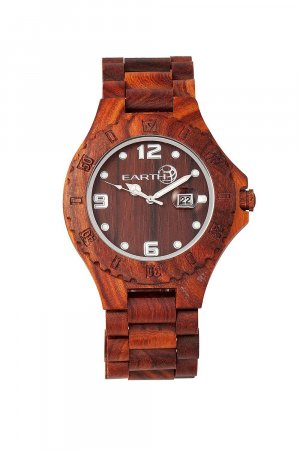 Часы-браслет Raywood с датой , красный Earth Wood