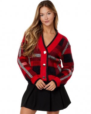 Свитер Check Cardigan Sweater, красный English Factory