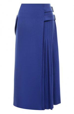 Шерстяная юбка Alberta Ferretti. Цвет: синий