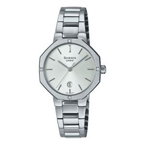Часы Sheen Analog Octagonal Watch 'Silver White', цвет silver Casio