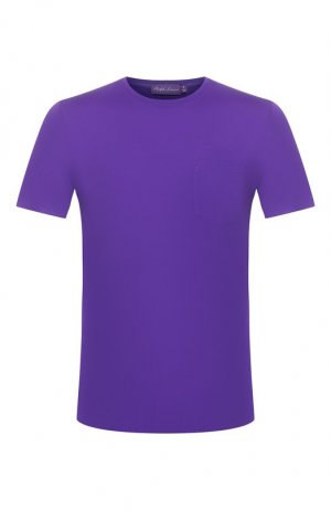 Хлопковая футболка Ralph Lauren. Цвет: фиолетовый