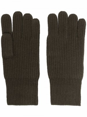 Ribbed merino-wool gloves 12 STOREEZ. Цвет: зеленый