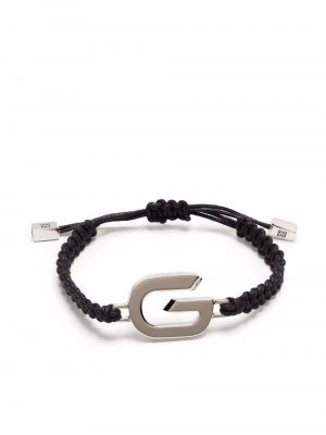 Плетеный браслет с логотипом Givenchy. Цвет: черный