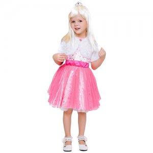 Карнавальный костюм Барби кукла Пуговка рост 122. Цвет: розовый