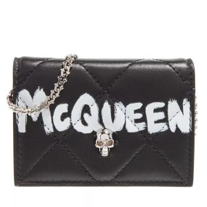 Кошелек wallet black Alexander Mcqueen, черный McQueen