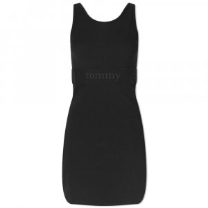 Облегающее платье из джерси в рубчик , черный Tommy Jeans