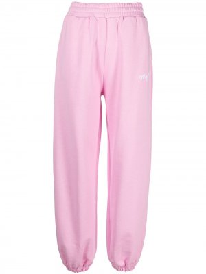 Спортивные брюки с вышитым логотипом MSGM. Цвет: розовый