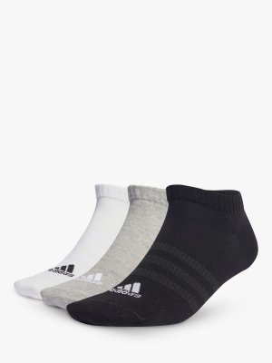 Тонкие и легкие носки с глубоким вырезом, средне-серый вереск/черный/белый Adidas