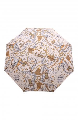 Складной зонт Moschino. Цвет: кремовый