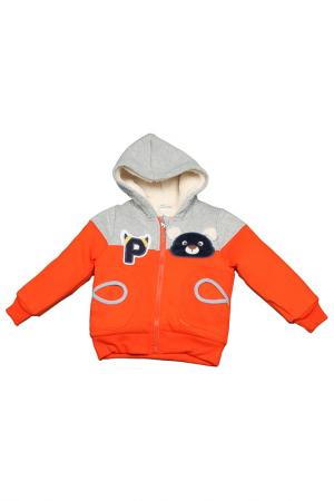 Куртка SAGO KIDS. Цвет: оранжевый, серый