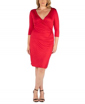 Женское платье больших размеров 24seven Comfort Apparel, красный Apparel