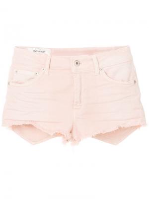 Короткие джинсовые шорты с необработанными краями Dondup. Цвет: розовый