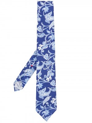 Delloglio галстук с узором пейсли Dell'oglio. Цвет: синий