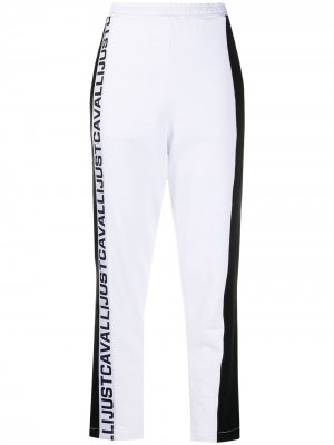 Спортивные брюки с логотипом на лампасах Just Cavalli. Цвет: белый
