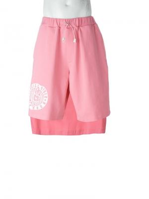 Спортивные шорты с рукавами Christopher Shannon. Цвет: розовый и фиолетовый