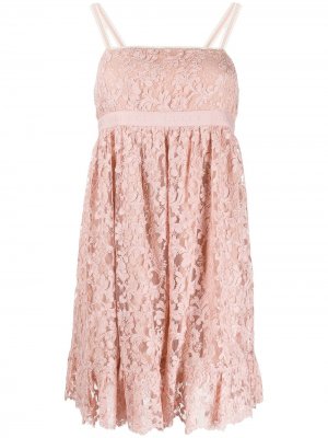Короткое кружевное платье Gucci. Цвет: розовый