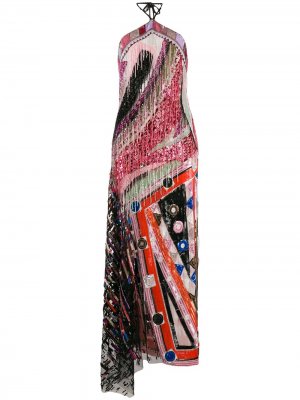 Длинное платье Vivara с бахромой Emilio Pucci. Цвет: розовый